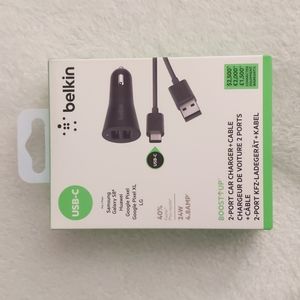 NWT Belkin USB-C phone charger for car